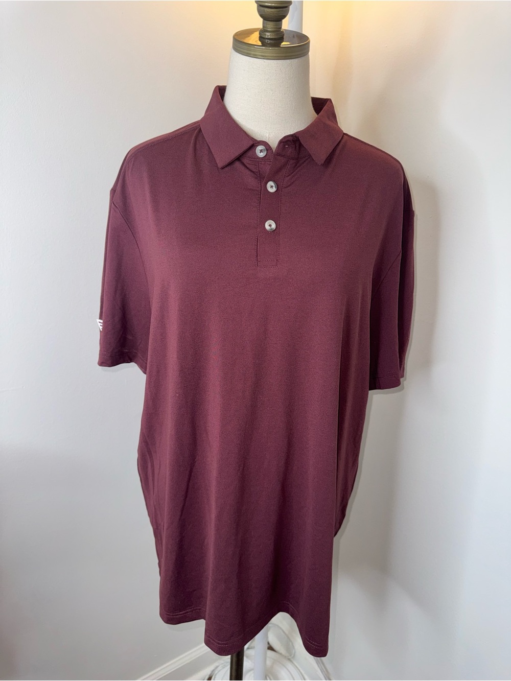 Burlebo Men’s L Maroon Polo Shirt Top